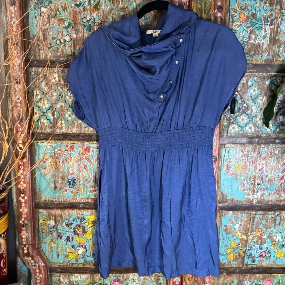 Ya Los Angeles Royal Blue Cowl Neck Blouse